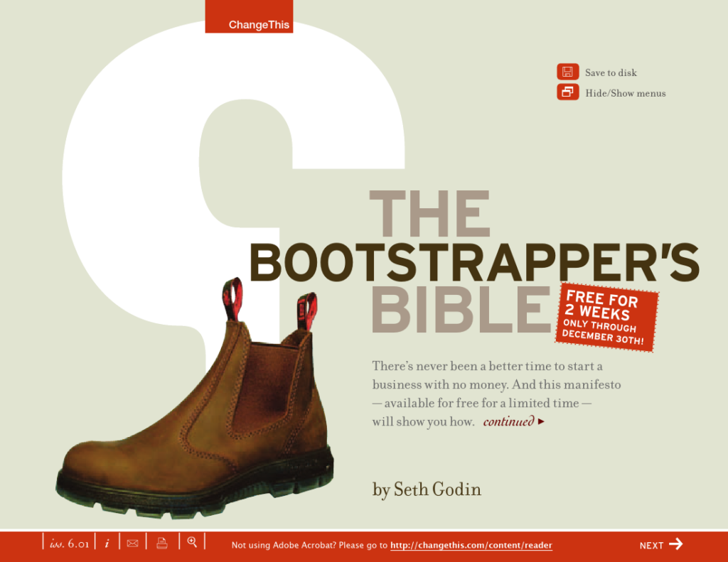 The Bootstrapper’s Bible book cover